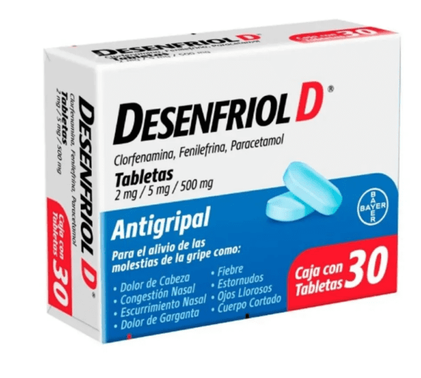 Desenfriol D 2/5/500 Mg Con 30 Tabletas