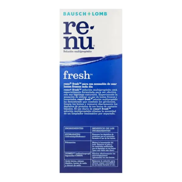 Renu Fresh Solución Estéril Para Lentes De Contacto Blandos Con 355 Ml - Imagen 2