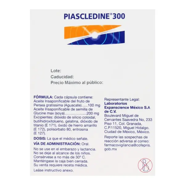 Piascledine 300, 100/200 Mg Con 60 Cápsulas - Imagen 2