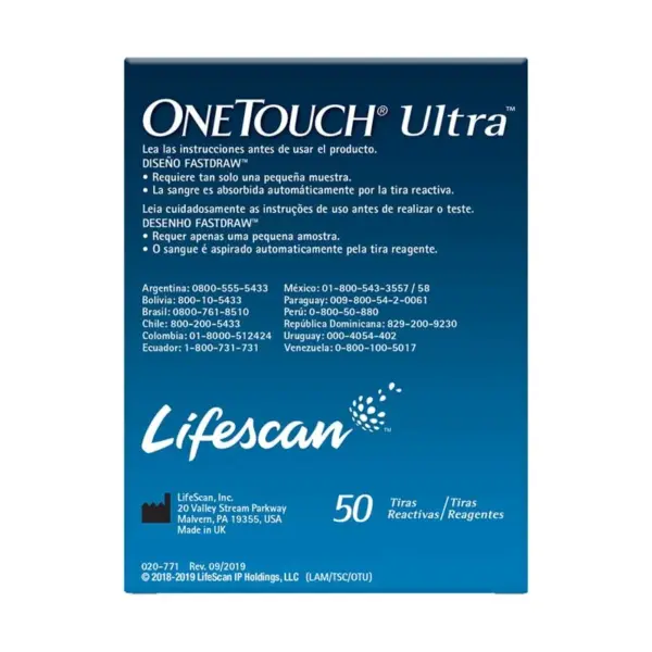 Onetouch Ultra Tiras Reactivas 50 Pzas - Imagen 2
