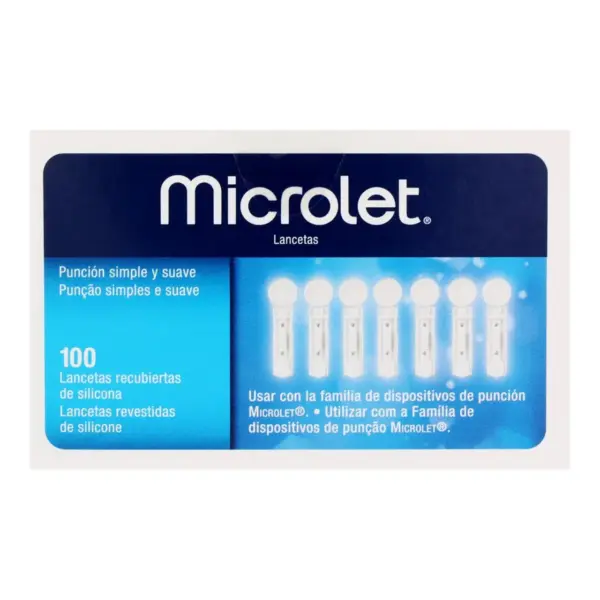 Lancetas Microlet Con 100 Piezas