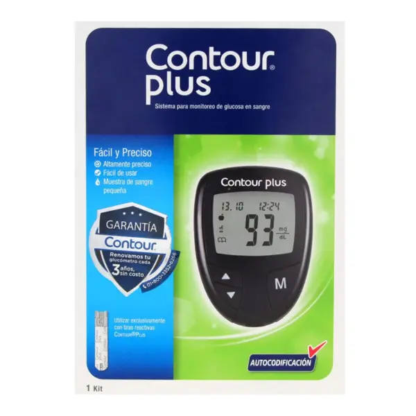 Medidor De Glucosa Contour Plus Con 1 Pieza