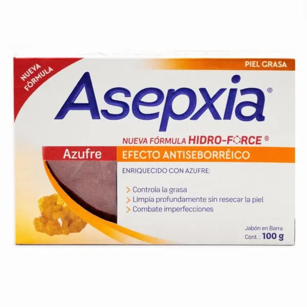 Asepxia Farma Jabon Azufre Barra Con 100 G