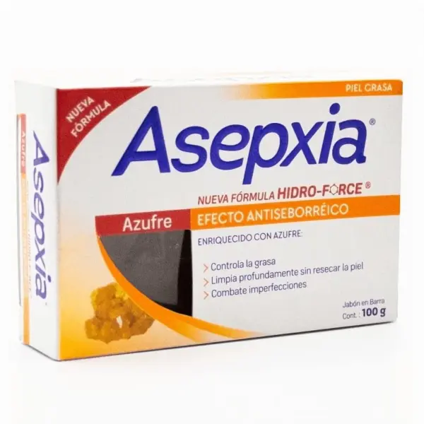 Asepxia Farma Jabon Azufre Barra Con 100 G - Imagen 3