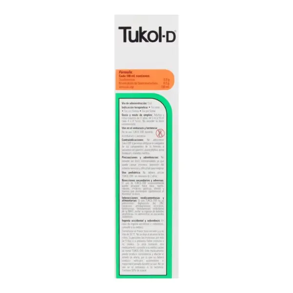 Tukol-D 2.0/0.2 G Jarabe 125 Ml - Imagen 2