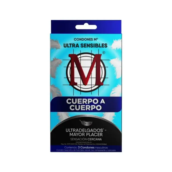 Condones M Ultrasensitive Cuerpo A Cuerpo Con 3 Piezas