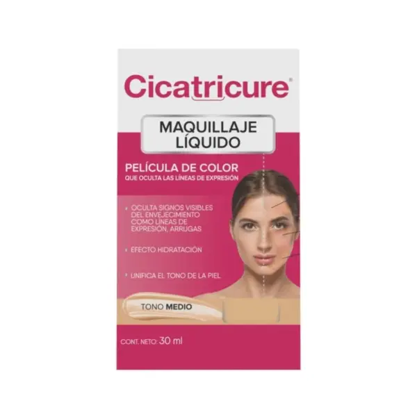 Cicatricure Maquillaje Líquido Tono Medio 30 Ml