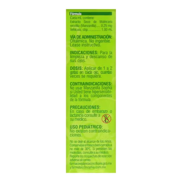 Manzanilla Sophia Solución Oftálmica Gotas Con 15 Ml - Imagen 2