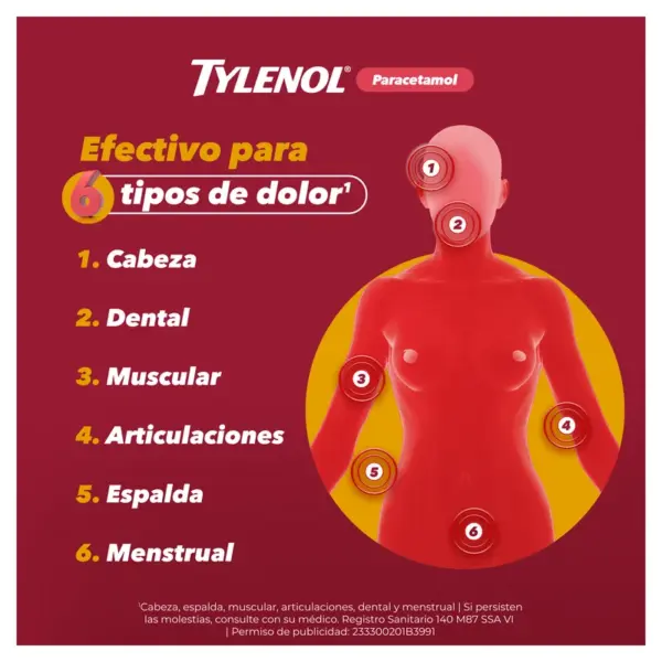 Tylenol 500 Mg Con 40 Tabletas Pack 2 - Imagen 5
