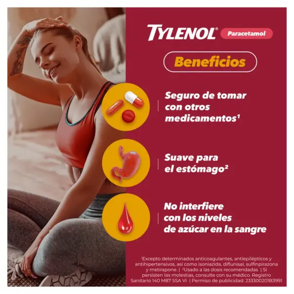 Tylenol 500 Mg Con 40 Tabletas Pack 2 - Imagen 6
