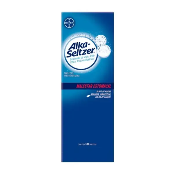 Alka-Seltzer 1.976/1/0.324 G Con 100 Tabletas Efervescentes
