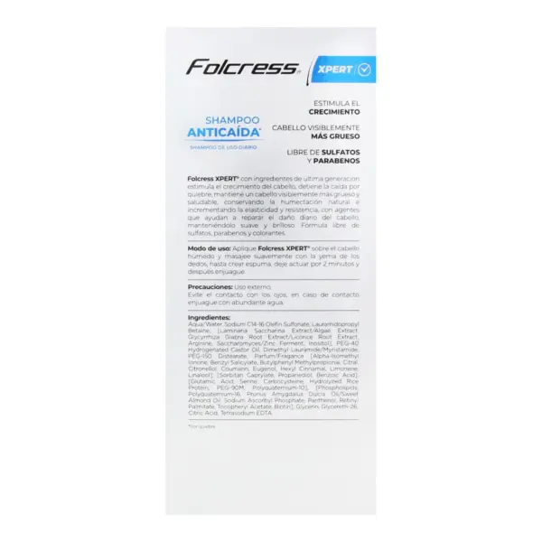 Folcress Xpert Shampoo Anticaida 250 Ml - Imagen 2