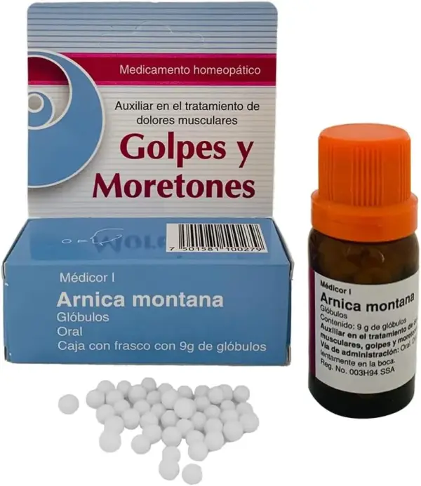 Arnica En Glóbulos Para Golpes Y Moretones Con 9 G - Imagen 2