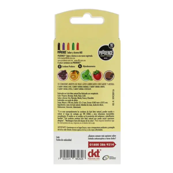 Prudence Condones Sabor Y Aroma Mix Con 10 Piezas - Imagen 2