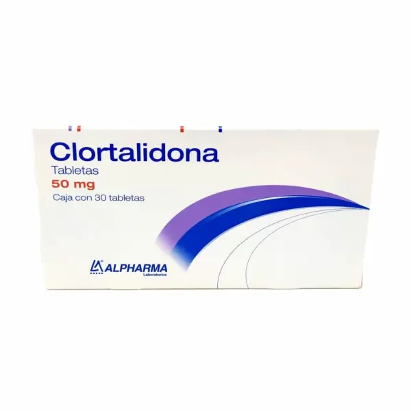 Clortalidona 50 Mg Con 30 Tabletas