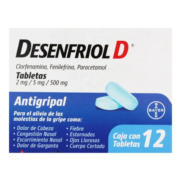 Desenfriol D 2/5/500 Mg Con 12 Tabletas