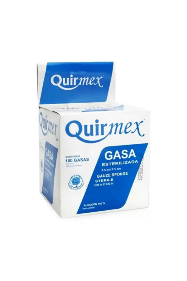 Quirmex Gasa Esterilizada 7.5cmx5cm 100 Gasas