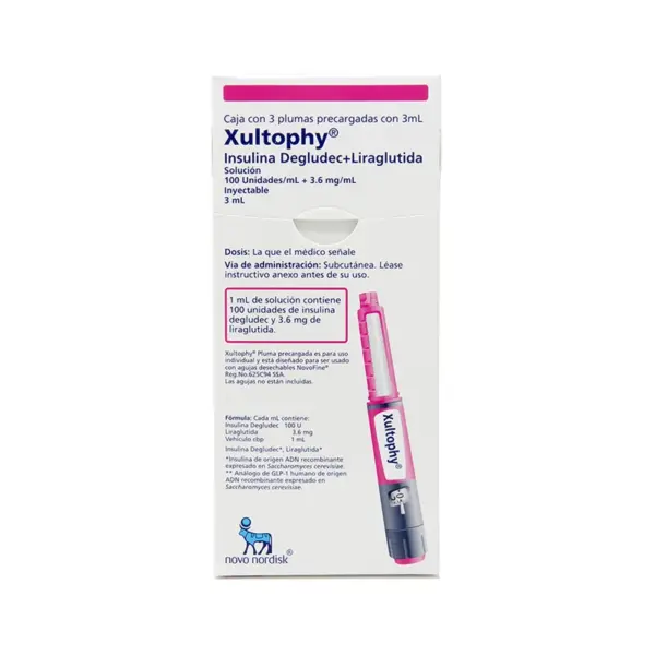 Xultophy 100 Ui/3.6 Mg Solución Inyectable Pluma Precargada 3 Ml