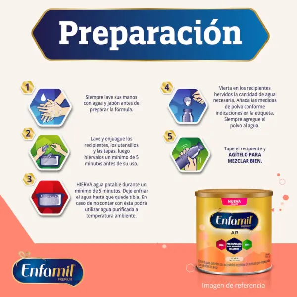 Enfamil Ar Fórmula Infantil De 0 A 6 Meses 900 G - Imagen 5