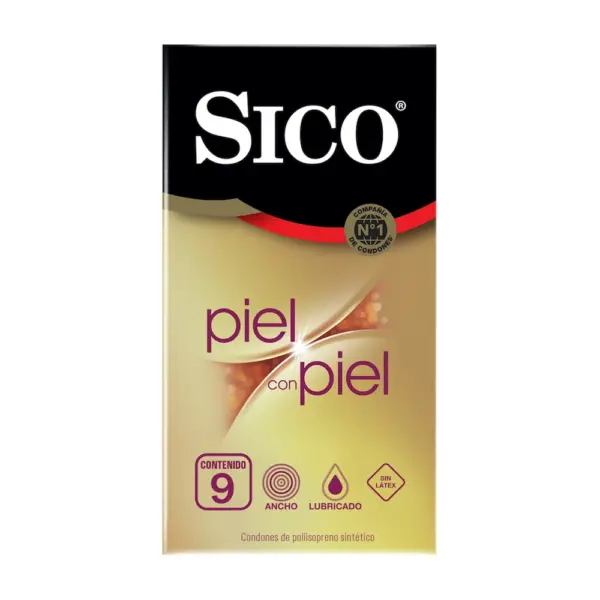Sico Piel Con Piel Condones Sin Látex 9 Piezas - Imagen 2