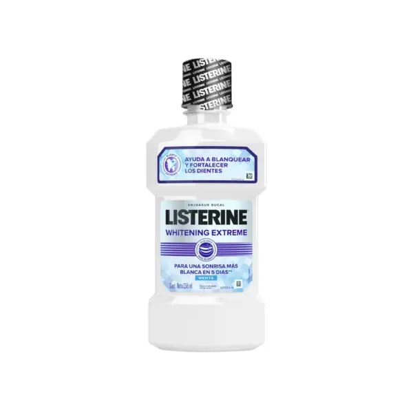 Listerine Whitening Extreme Enjuague Bucal Sabor Menta 236 Ml