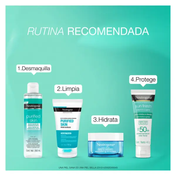 Neutrogena Purified Skin Agua Micelar Desmaquillante 200 Ml - Imagen 6