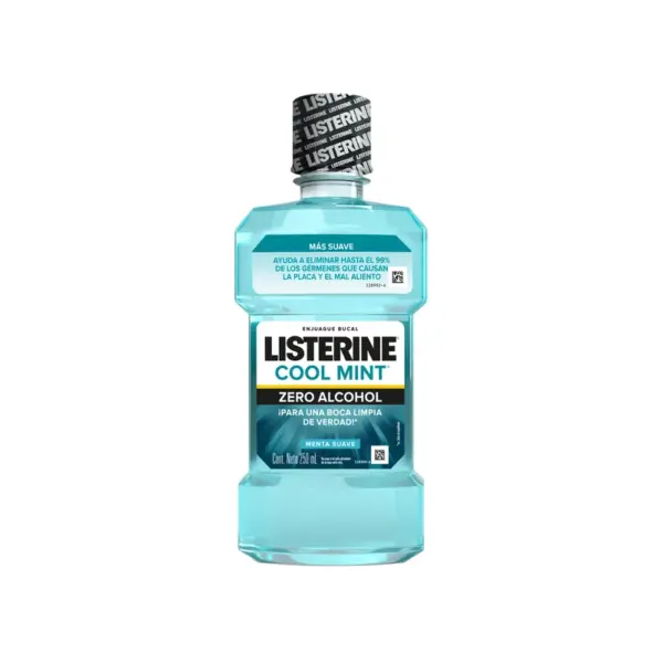 Listerine Cool Mint Zero Alcohol Enjuague Bucal Con 250 Ml